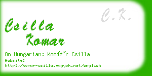 csilla komar business card